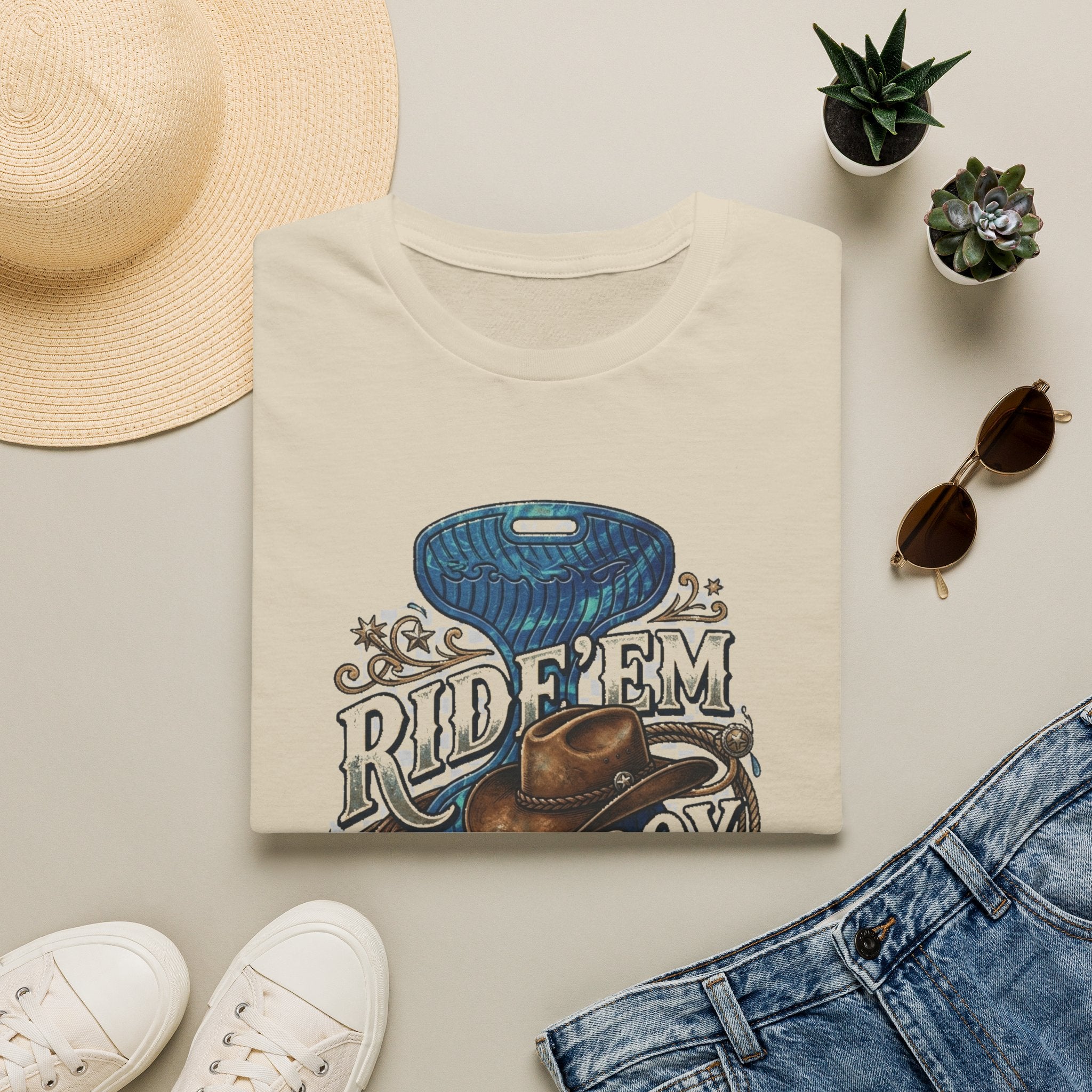 Water Saddle T-Shirt — "Ride 'Em Cowboy" Western Graphic Tee