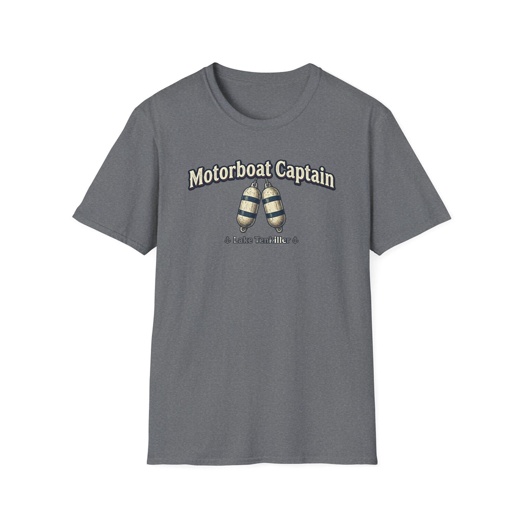 Motorboat Captain T‑Shirt – Lake Life Nautical Tee with Buoy Design