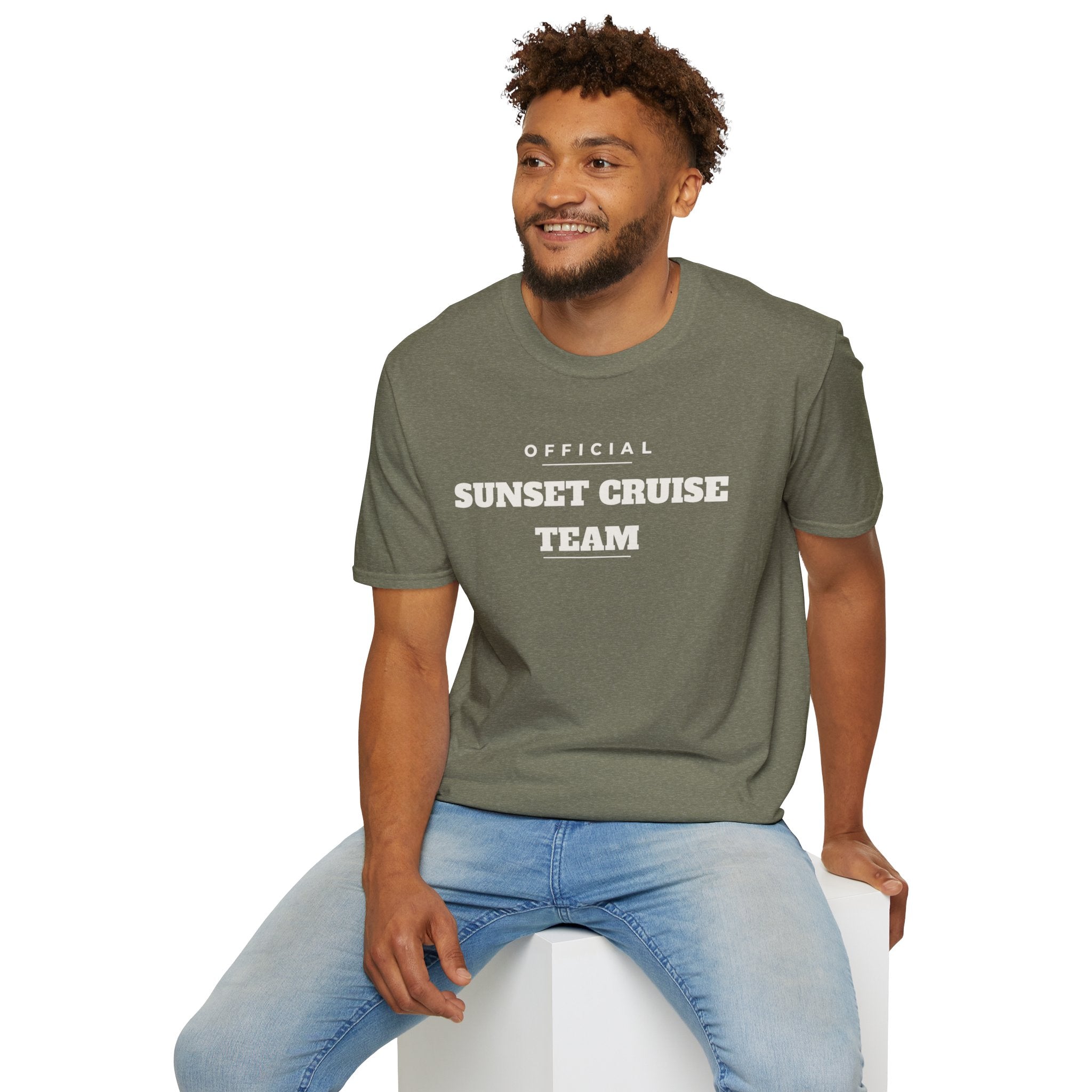 Sunset Cruise Team T-Shirt — 'Official' Crew Tee for Beach, Boat & Vacation