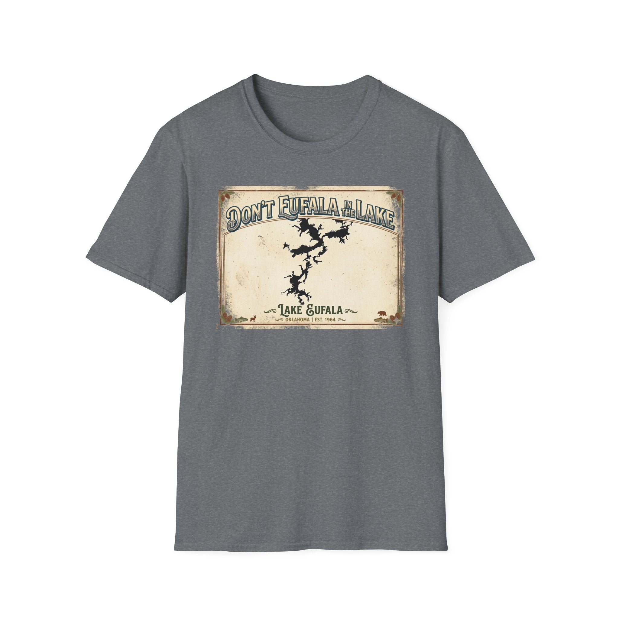 Don’t Eufala in the Lake T-Shirt — Vintage Lake Map Tee