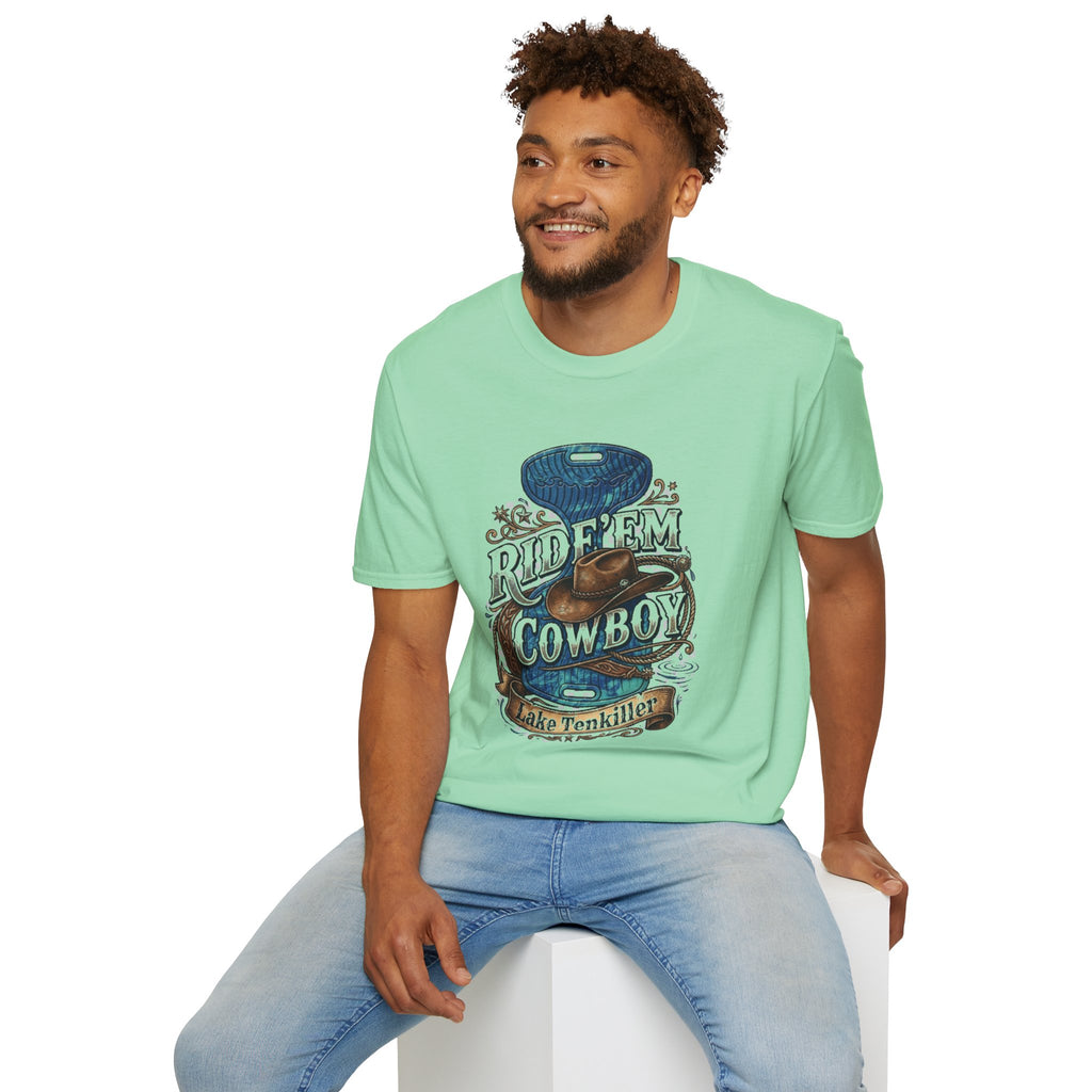 Water Saddle T-Shirt — "Ride 'Em Cowboy" Western Graphic Tee