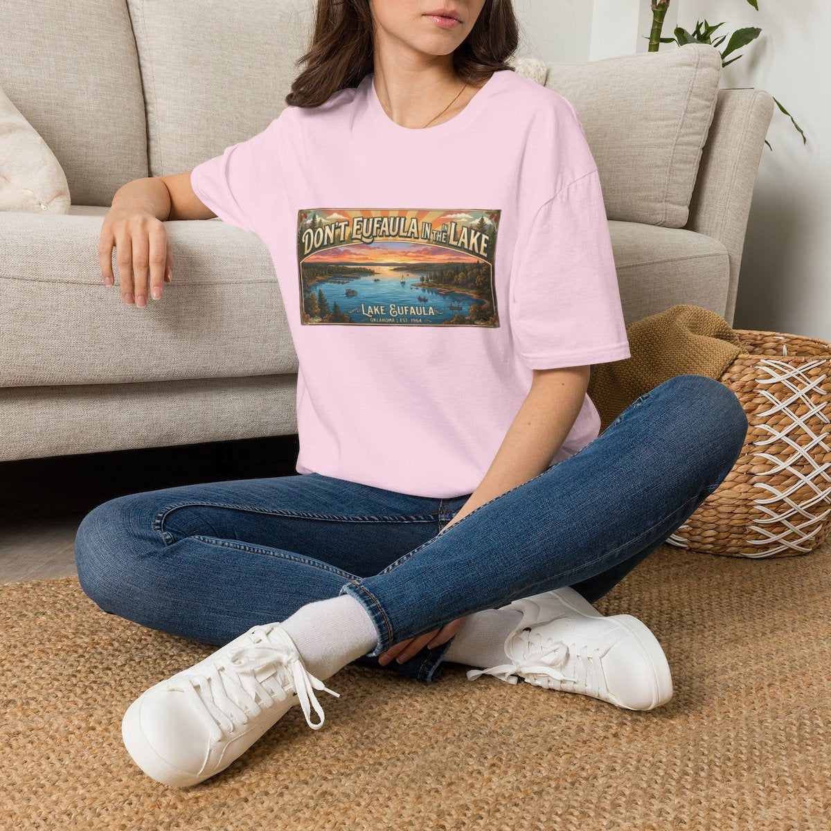 Don't Eufaula in the Lake T-Shirt — Funny Eufaula Lake Map Tee for Boaters & Locals