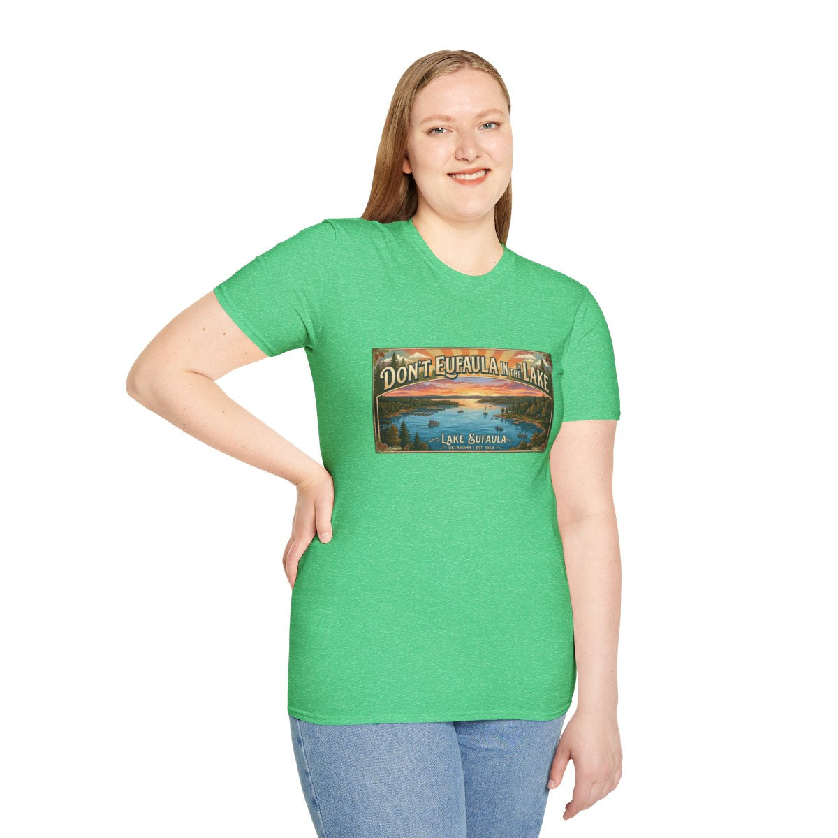Don't Eufaula in the Lake T-Shirt — Funny Eufaula Lake Map Tee for Boaters & Locals