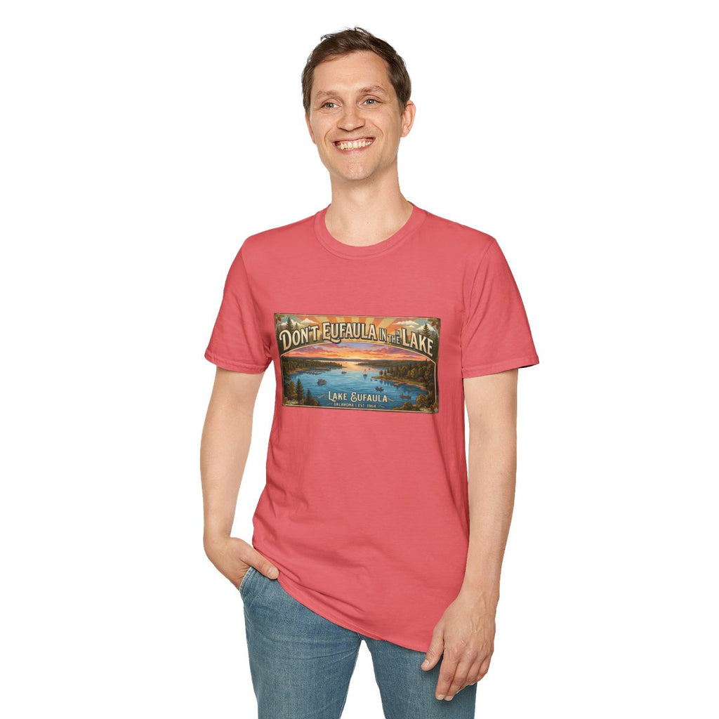 Don't Eufaula in the Lake T-Shirt — Funny Eufaula Lake Map Tee for Boaters & Locals