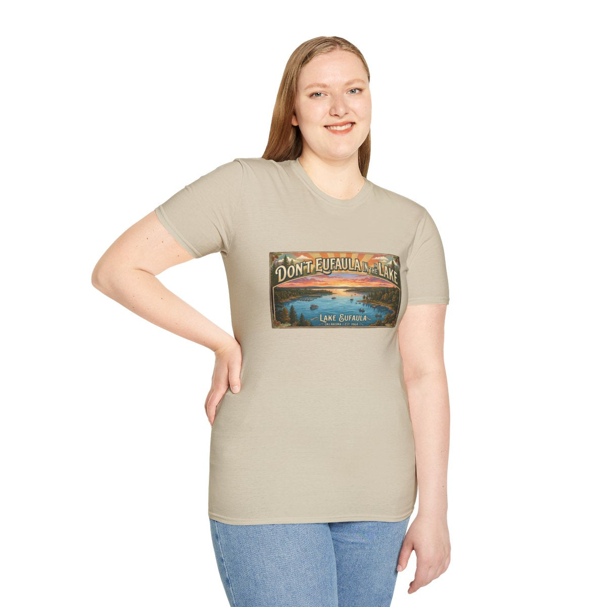 Don't Eufaula in the Lake T-Shirt — Funny Eufaula Lake Map Tee for Boaters & Locals