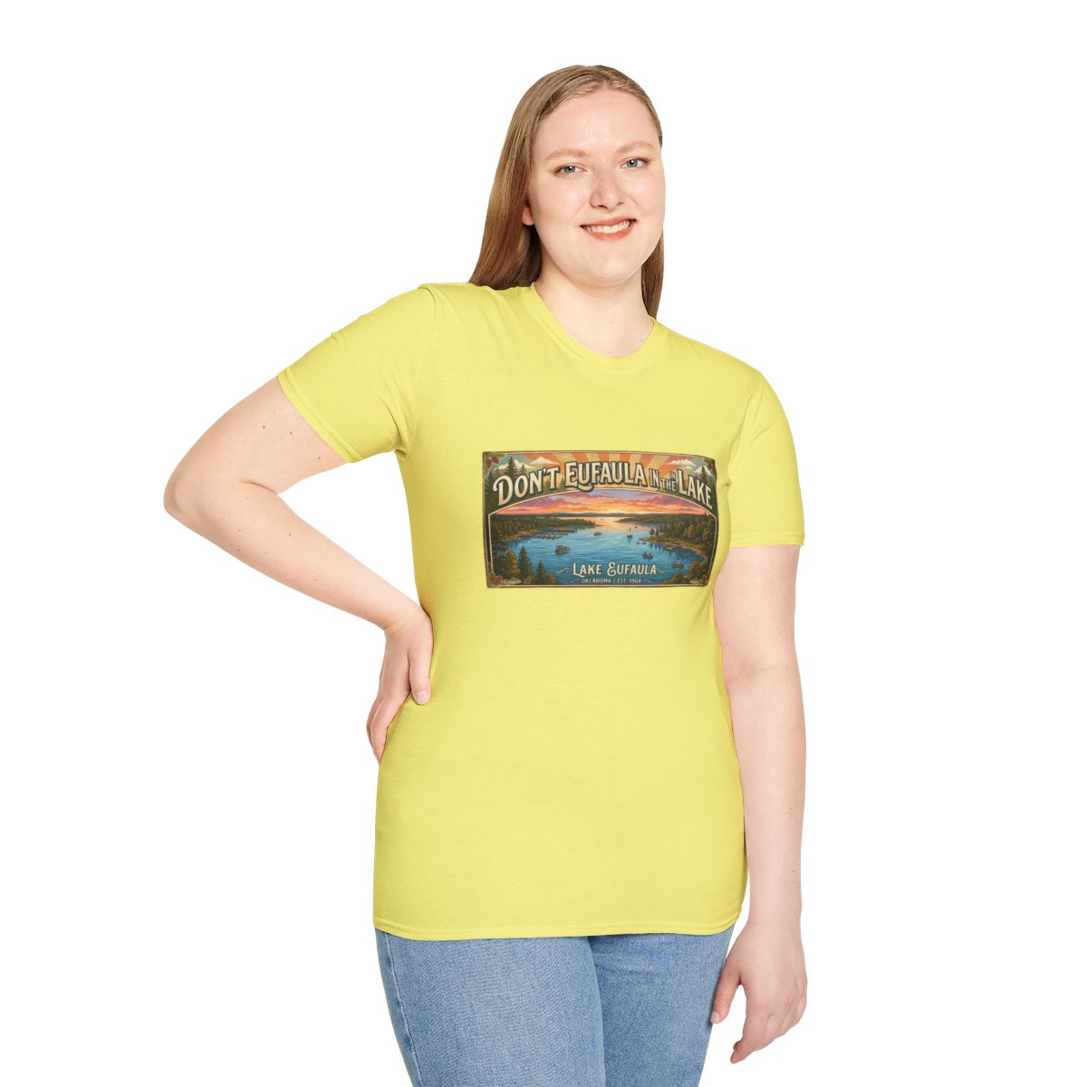 Don't Eufaula in the Lake T-Shirt — Funny Eufaula Lake Map Tee for Boaters & Locals