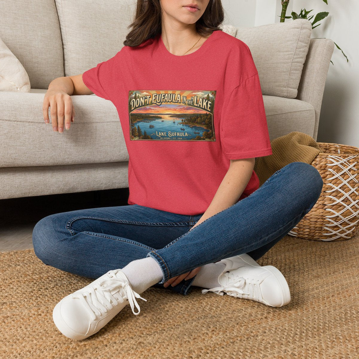 Don't Eufaula in the Lake T-Shirt — Funny Eufaula Lake Map Tee for Boaters & Locals