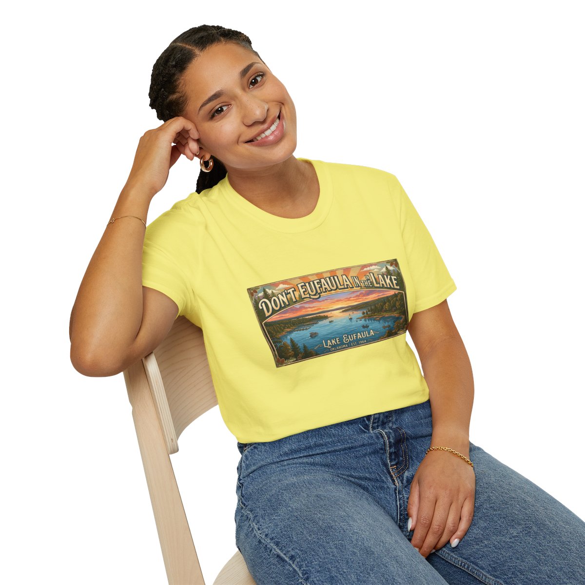 Don't Eufaula in the Lake T-Shirt — Funny Eufaula Lake Map Tee for Boaters & Locals