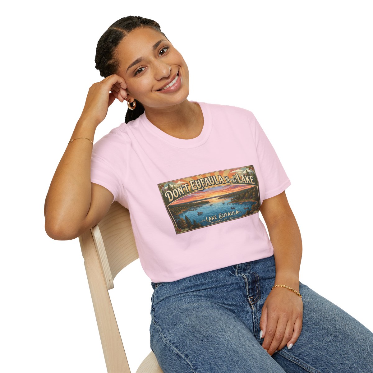 Don't Eufaula in the Lake T-Shirt — Funny Eufaula Lake Map Tee for Boaters & Locals