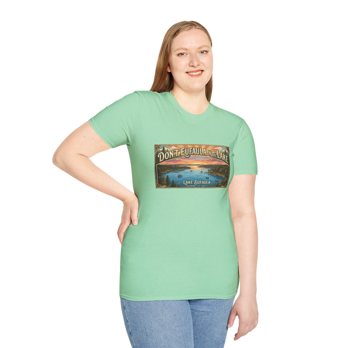 Don't Eufaula in the Lake T-Shirt — Funny Eufaula Lake Map Tee for Boaters & Locals