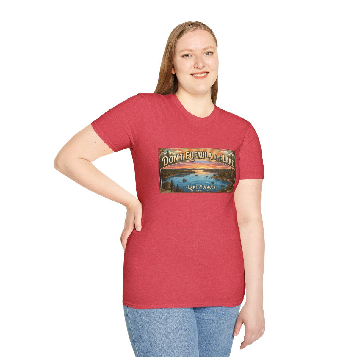 Don't Eufaula in the Lake T-Shirt — Funny Eufaula Lake Map Tee for Boaters & Locals