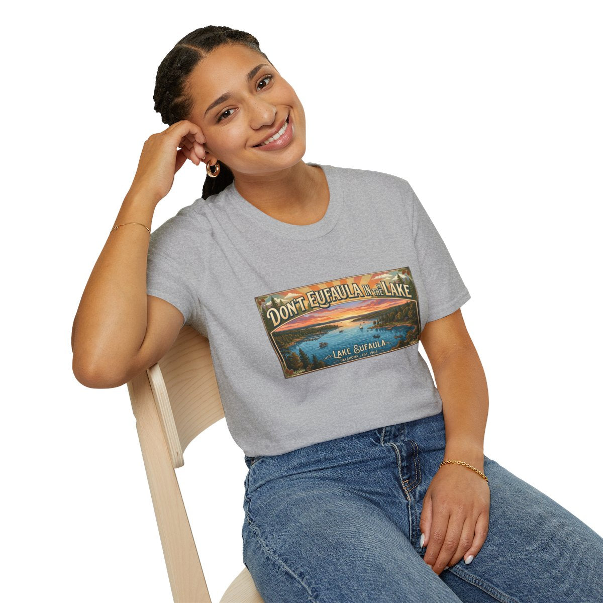 Don't Eufaula in the Lake T-Shirt — Funny Eufaula Lake Map Tee for Boaters & Locals